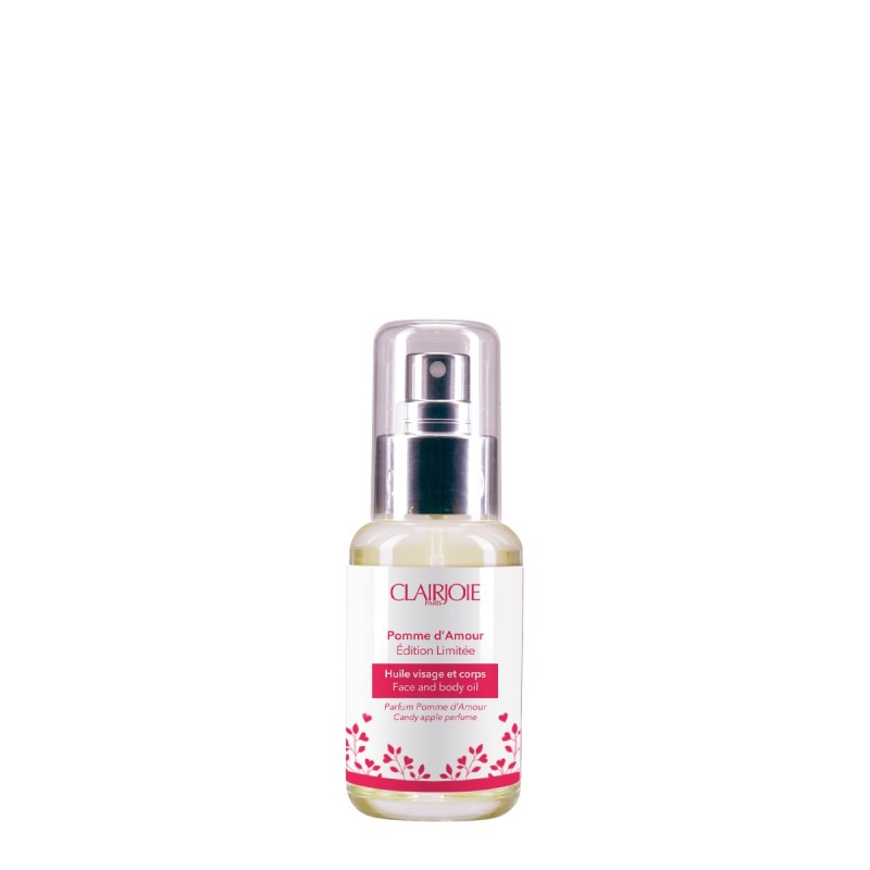 Huile de massage gourmande bio parfum pomme d'amour | Clairjoie Huile de massage gourmande bio parfum pomme d'amour | Clairjoie