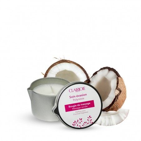 Organic shea butter massage candle coconut scent | Clairjoie