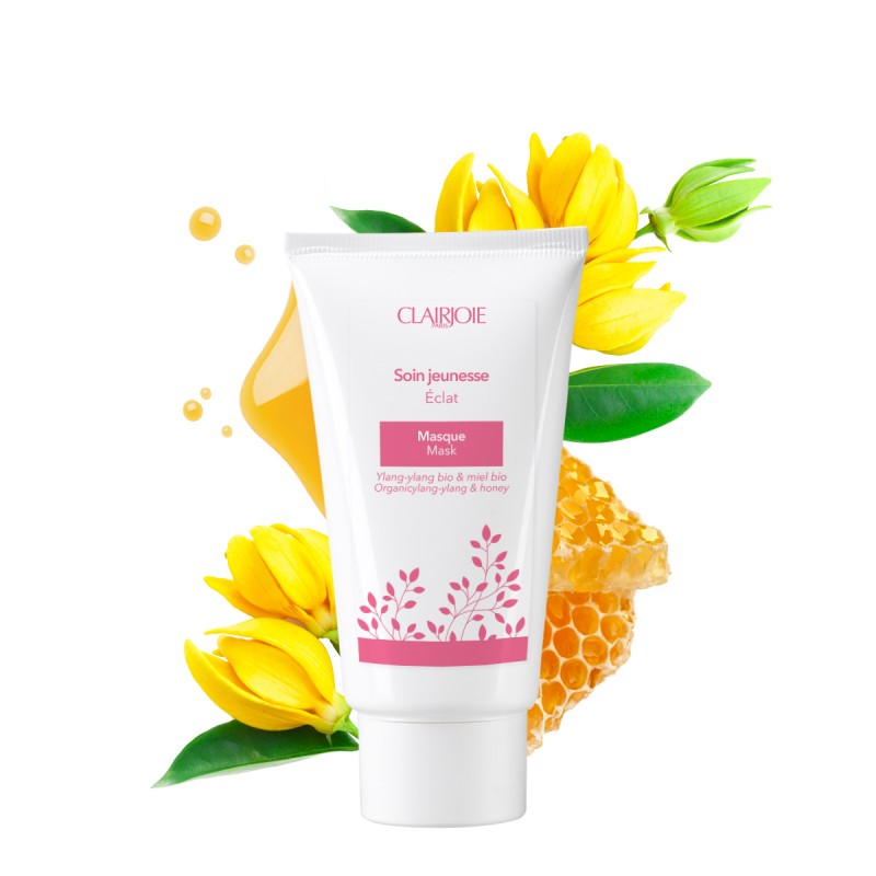 Masque éclat Ylang-Ylang bio Clairjoie 75ml e ses actifs Masque éclat Ylang-Ylang bio Clairjoie 75ml e ses actifs