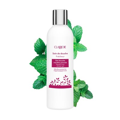 Gel douche menthe poivrée et ses actifs