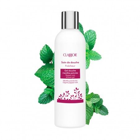 Gel douche menthe poivrée et ses actifs