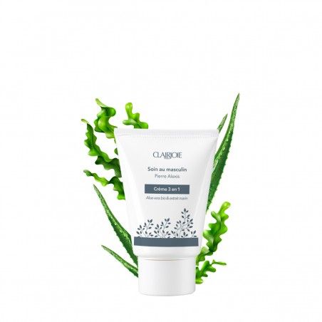 Organic aloe vera cornflower moisturizing men face cream | Clairjoie