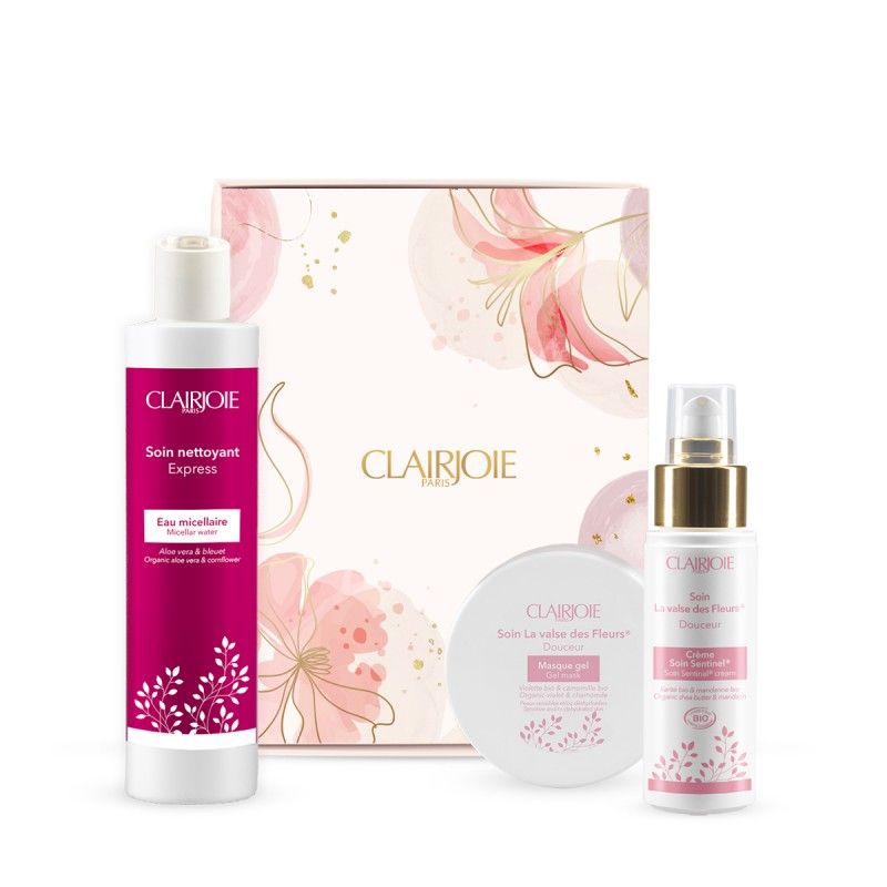 Coffret or rose Douceur Cosmétiques visage Violette Camomille | Clairjoie Coffret or rose Douceur Cosmétiques visage Violette Camomille | Clairjoie