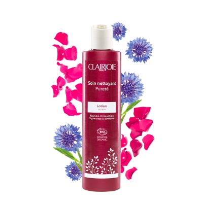 Lotion démaquillante Pureté rose et bleuet bio