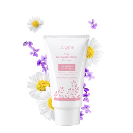 Organic scrub exfoliating gel sensitive & dehydrated skin | Clairjoie