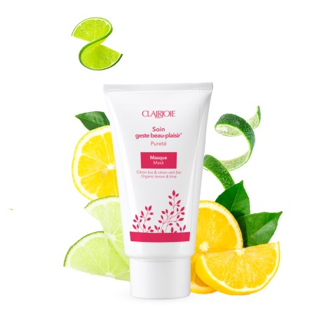 Purifying organic lemon and lime face mask for oily skin| Clairjoie