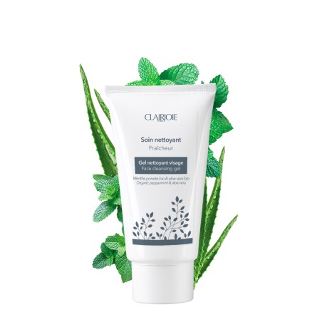 Organic cleansing gel face toning mint & aloe vera | Clairjoie