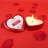 Bougie de massage bio et cosmestible Coeur de Fraise