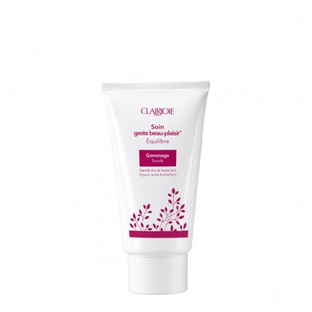 Organic and gourmet vanilla-strawberry scrub for combination skin | Clairjoie