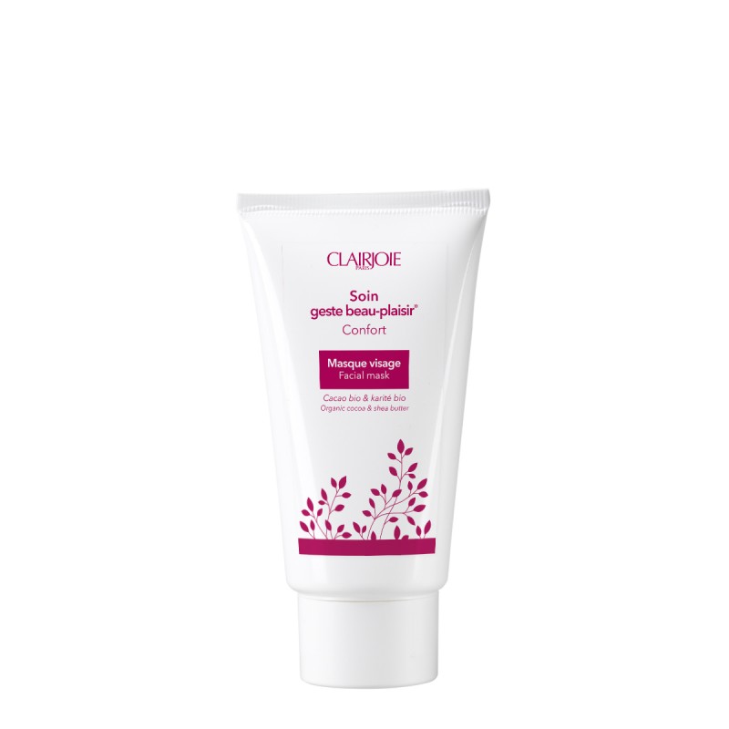 Masque confort pour les peaux sèches cacao-karité bio Clairjoie 75ml Masque confort pour les peaux sèches cacao-karité bio Clairjoie 75ml