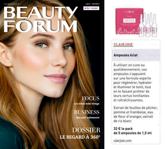 Patin Beauty Forum Clairjoie ampoules éclat